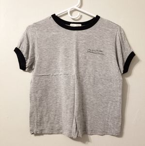 LA Hearts Gray Crop Top